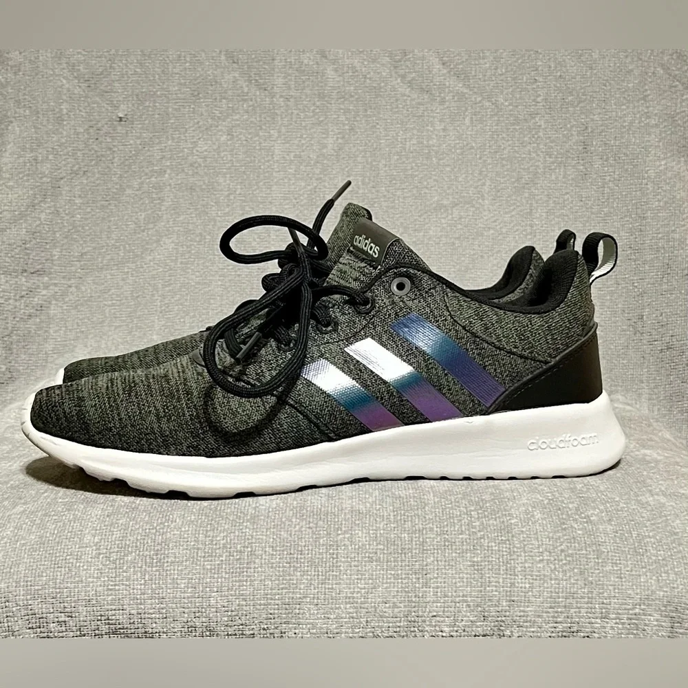 Adidas Women’s Cloudfoam Qt Racer 2.0 Black and Gray Running Shoes Size‎ 7.5